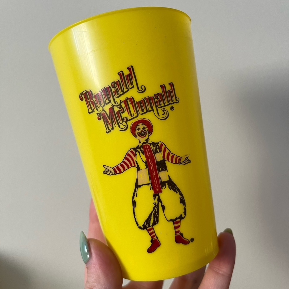 Vintage 1970s McDonald’s plastic cups